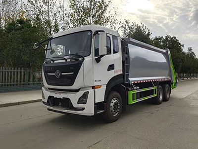 国六东风天龙后双桥18方压缩垃圾车